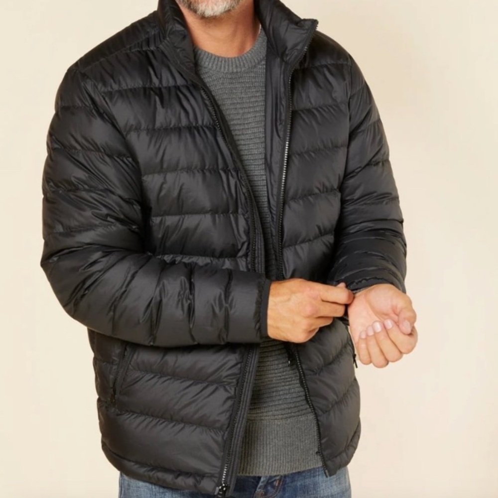 Outerknown Puffer Jacket Down Ripstop Black Gorpcore Full Zip Pockets Huckberry - Picture 1 of 13